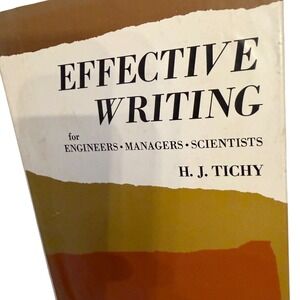 Wiley Effective Writing H. J. Tichy Hardcover Technical STEM Guide Good